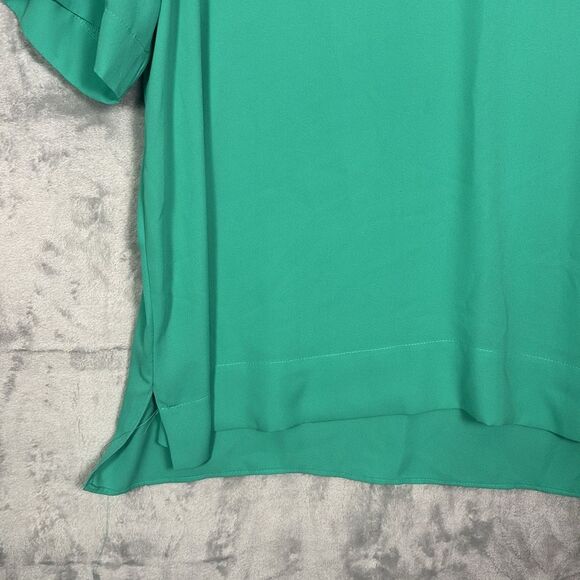 Papaya Weekend Green Lightweight Vneck Short Sleeved Blouse Top Size 18 - Picture 4 of 8